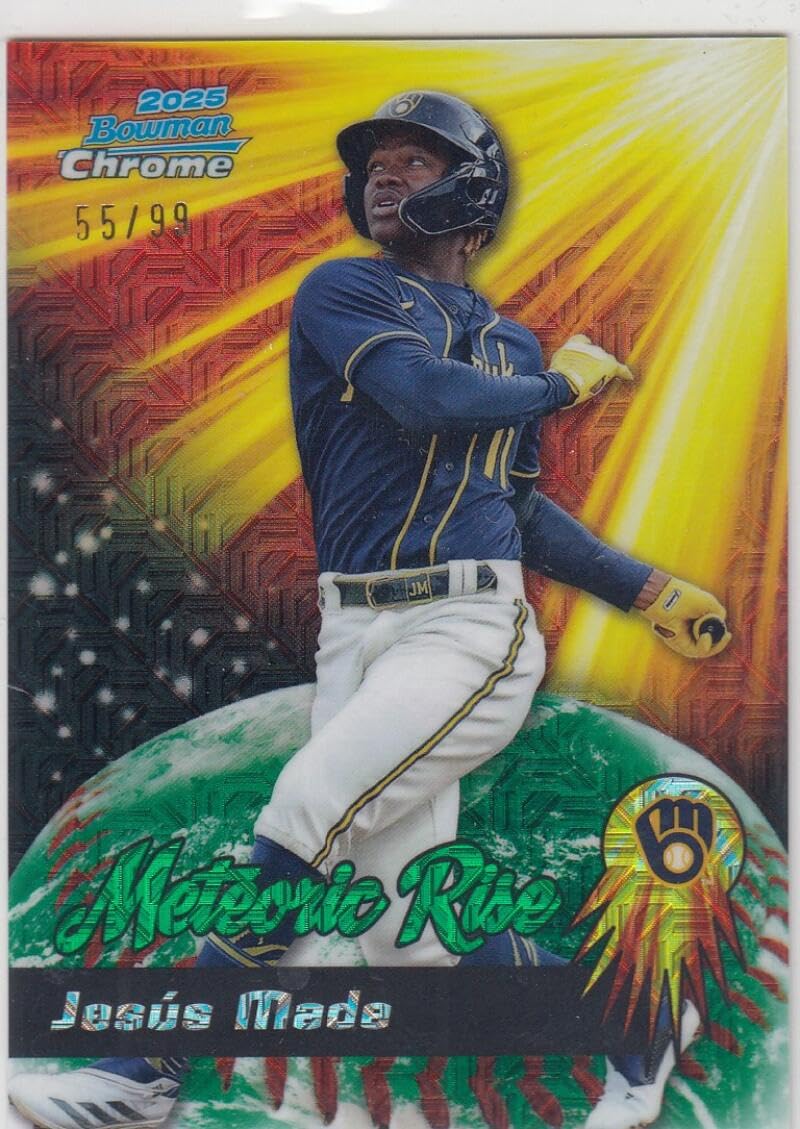 2025 Bowman Chrome Mega Box Green Mojo Refractor Baseball Trading Card 55/99 C945