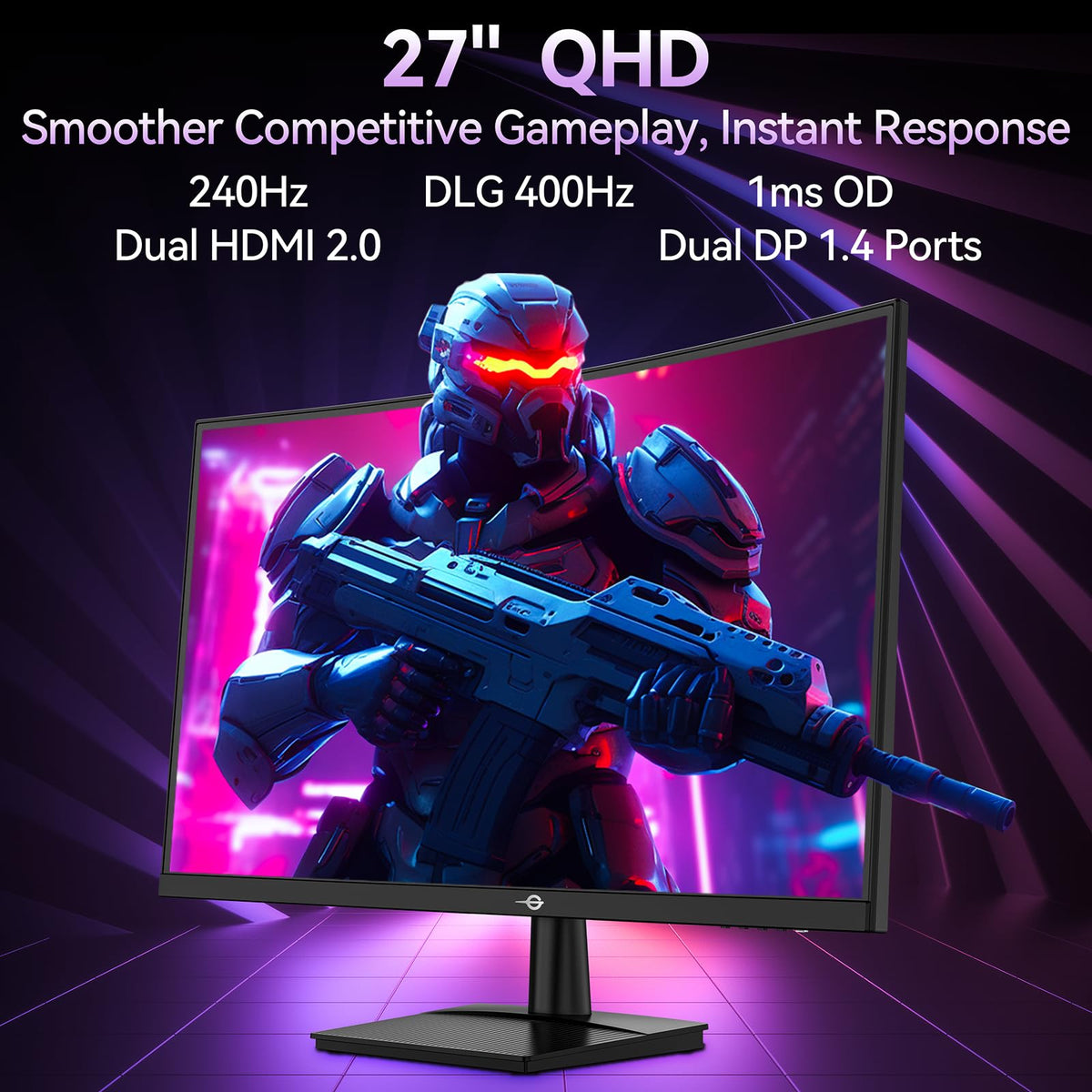 27" Curved QHD 240Hz Fast-VA 1ms Gaming Monitor P45660
