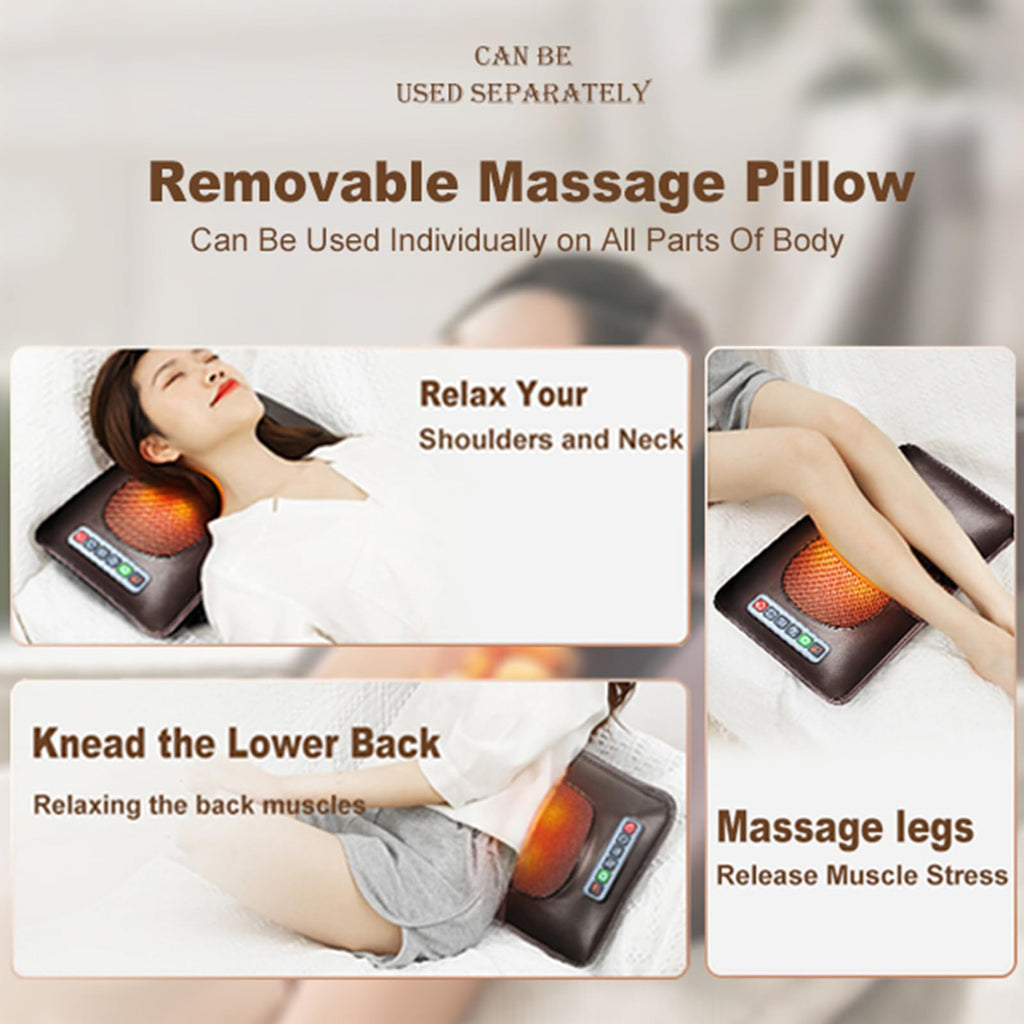Vibration Massage Mat with Neck Headrest and Leg Foot Massagers Z745