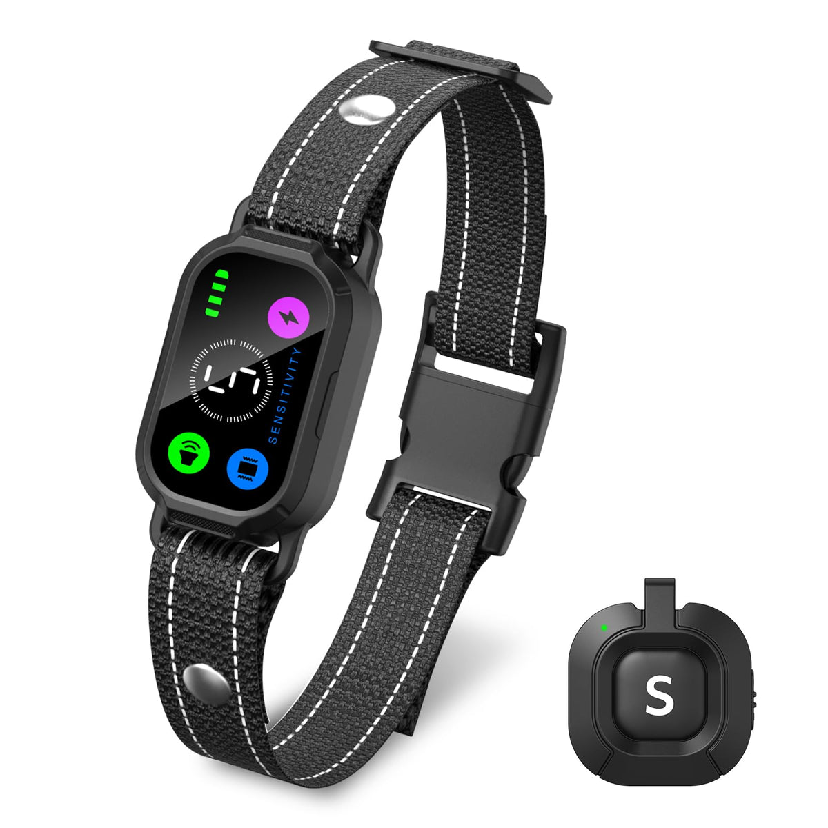 Dog Bark Collar with Remote Control, 2-in-1 Automatic & Manual Training Collar J398