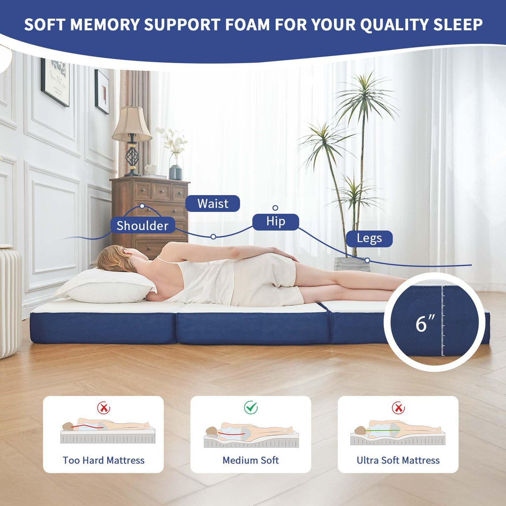 Foldable 6" Trifold Mattress Full Size O37123