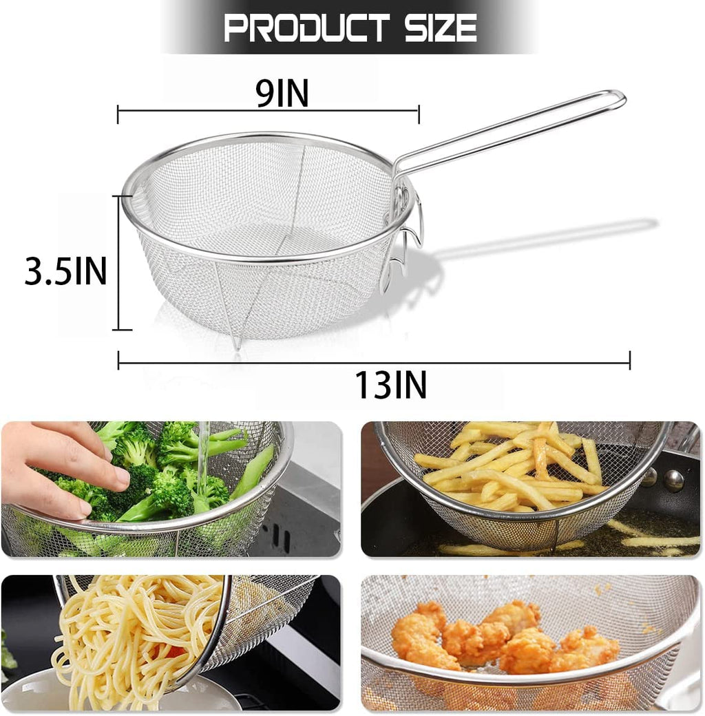 Stainless Steel Deep Fry Basket with Detachable Handle N6944