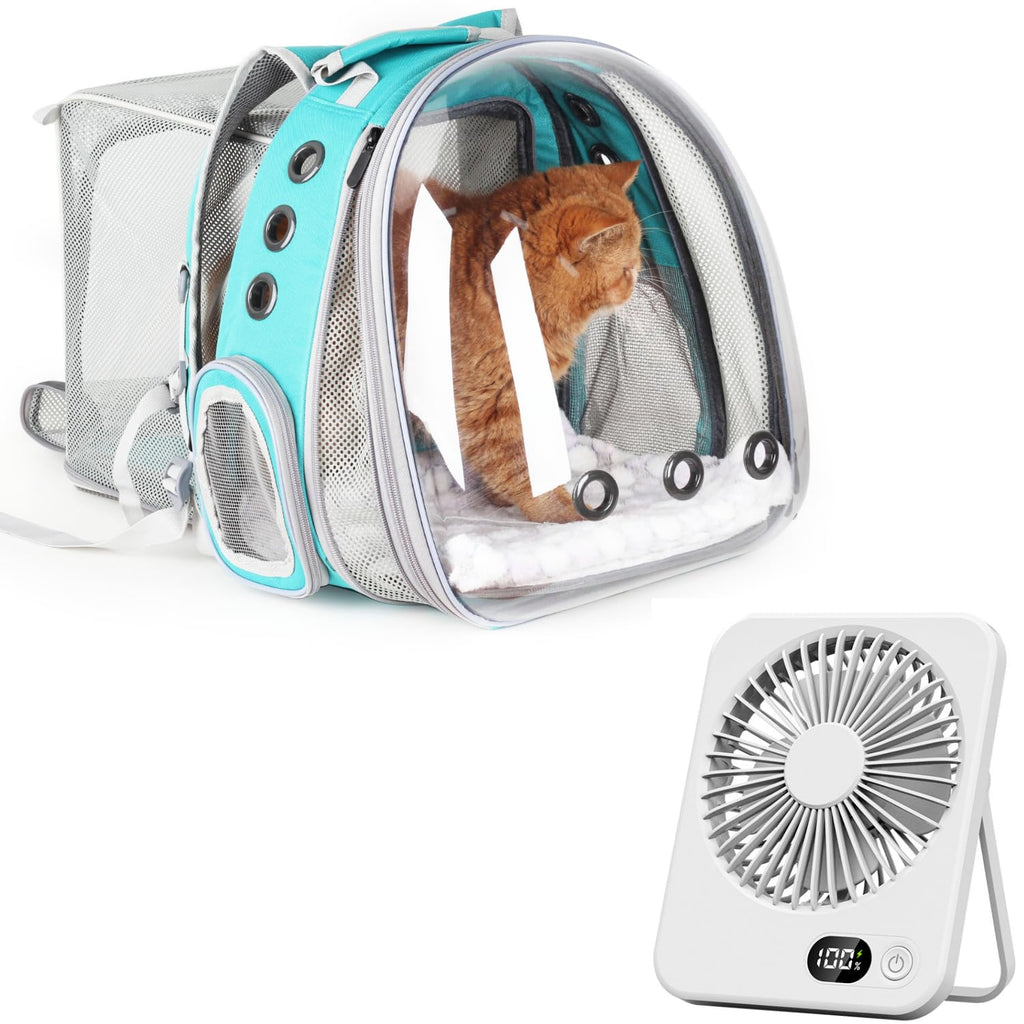 Expandable Cat Backpack with Mini Fan E731