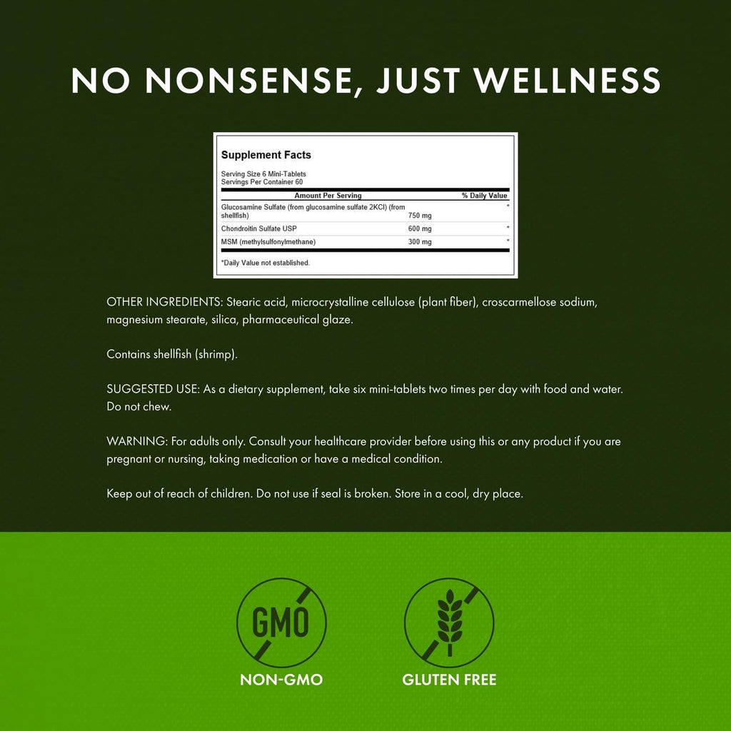 Glucosamine, Chondroitin & MSM 360 Mini-Tablets F4270
