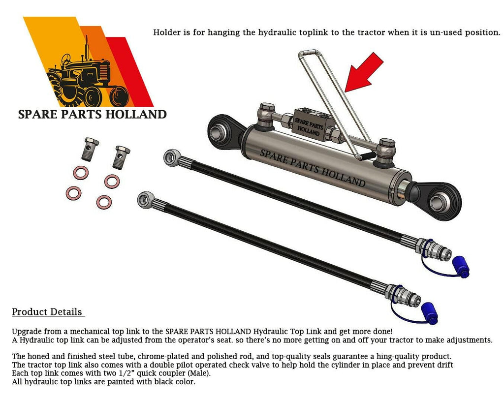 Hydraulic Top Link Cat 1-1 with Locking Block S799722