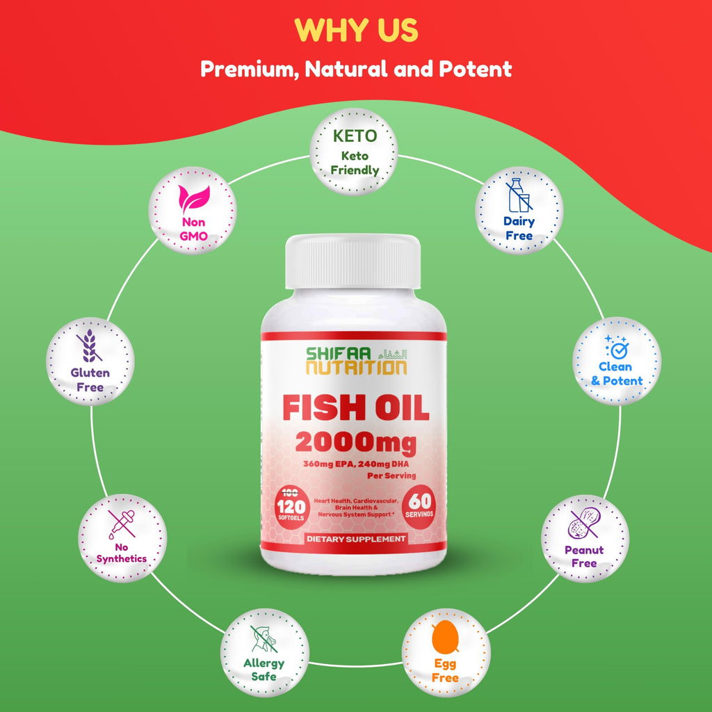 Omega 3 Fish Oil 2000mg 120 Softgels Y25092