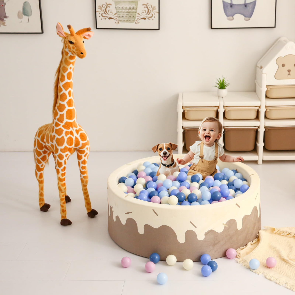 Cream Ball Pit Balls 100 Balls 2.2 Inch I3556
