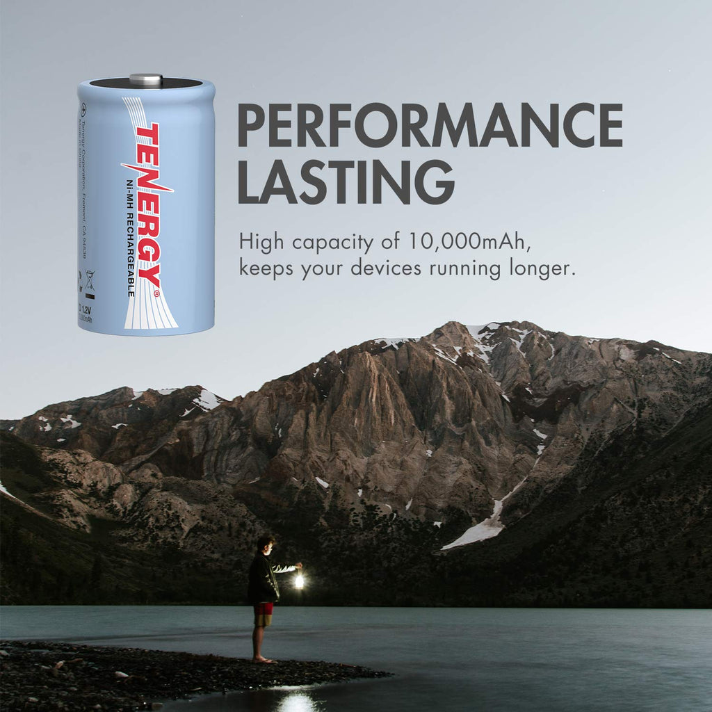 D Size 10000mAh NiMH Rechargeable Battery Q74129