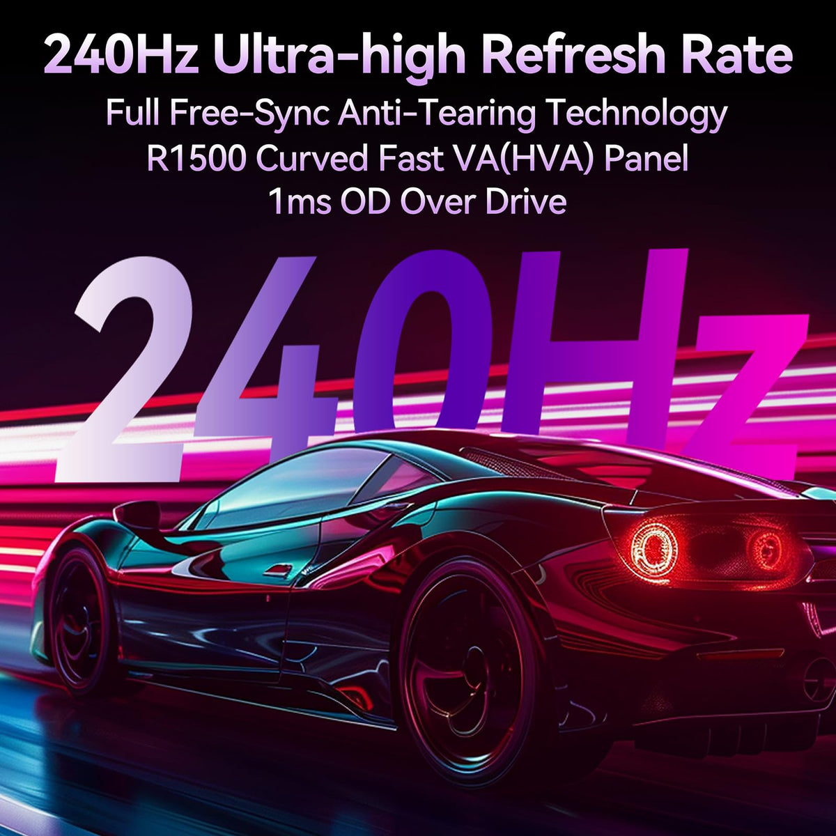 27" Curved QHD 240Hz Fast-VA 1ms Gaming Monitor P45660