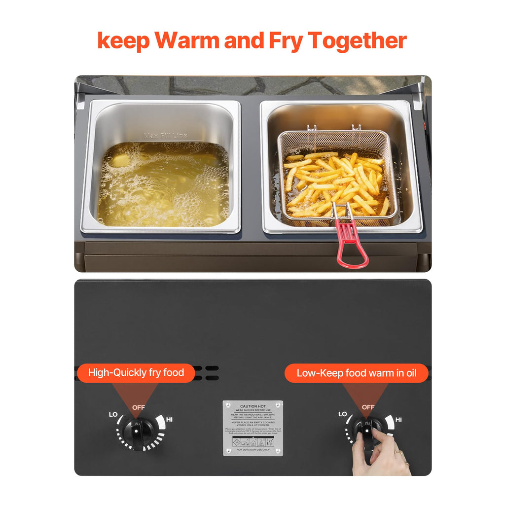 16 Qt Stainless Steel Double Burner Propane Fryer C94248