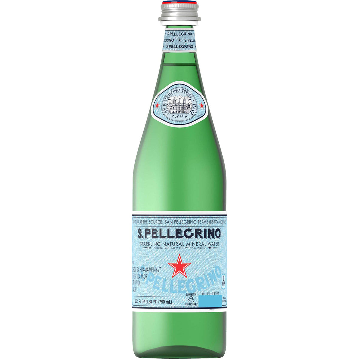 Sparkling Natural Mineral Water 750ml Glass Bottle E655