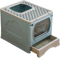 Foldable Top Entry Cat Litter Box with Lid and Scoop V470
