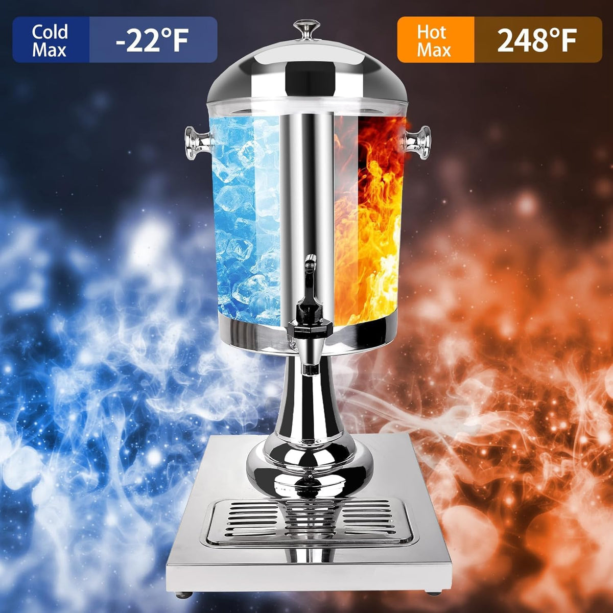 Stainless Steel Beverage Dispenser with Stand W6680
