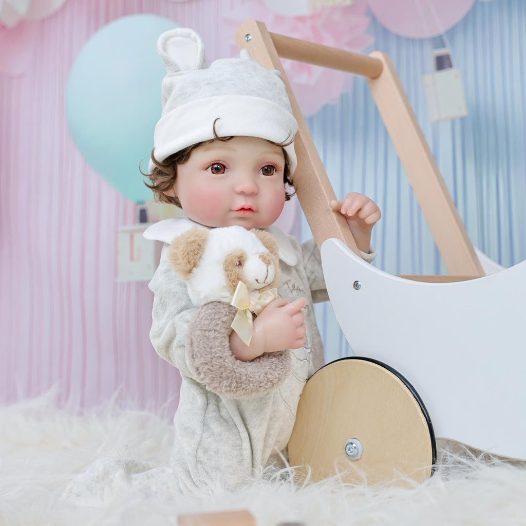 20-Inch Realistic Reborn Baby Doll with Hand-Rooted Hair Q757501