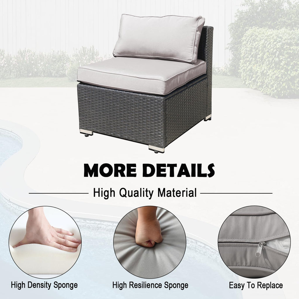 14 Piece Waterproof Outdoor Sofa Cushion Replacement with Zippers I542036