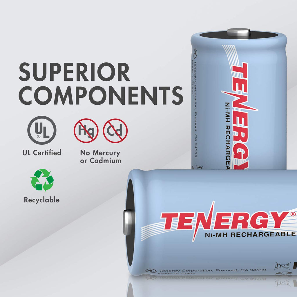 D Size 10000mAh NiMH Rechargeable Battery Q74129