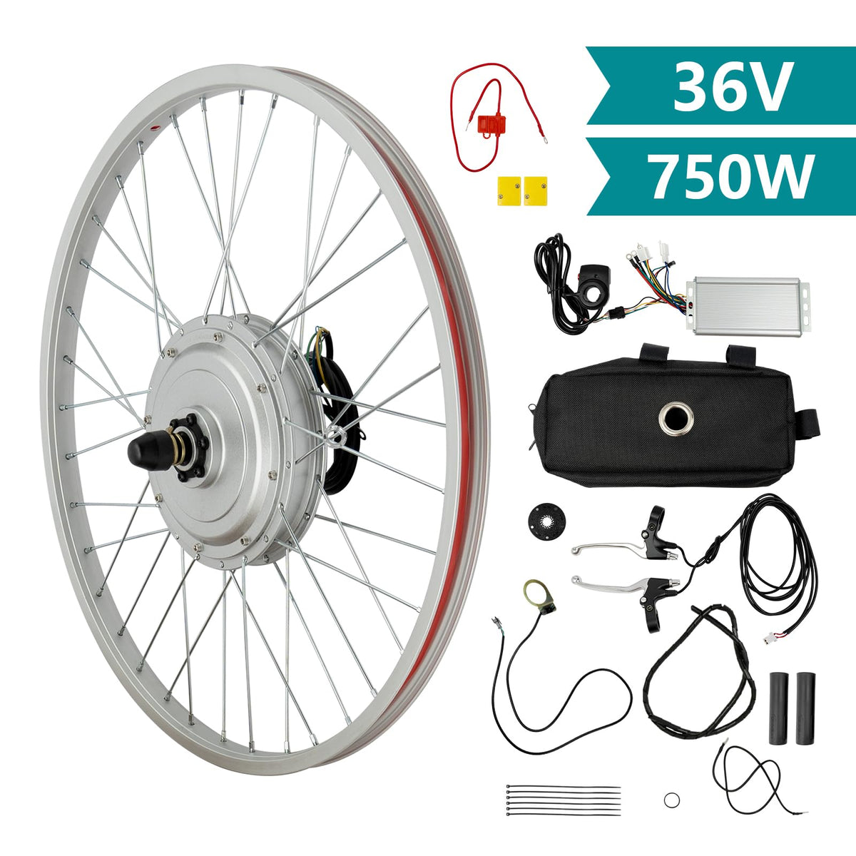 36V 750W Front Brushless Motor Electric Bicycle Conversion Kit P792