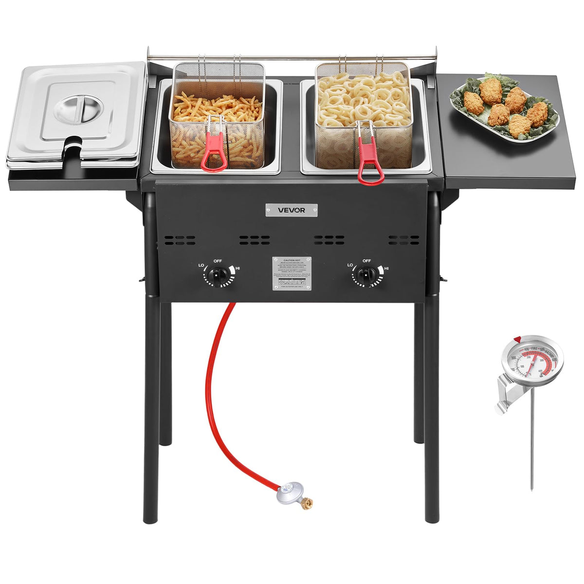 16 Qt Stainless Steel Double Burner Propane Fryer C94248