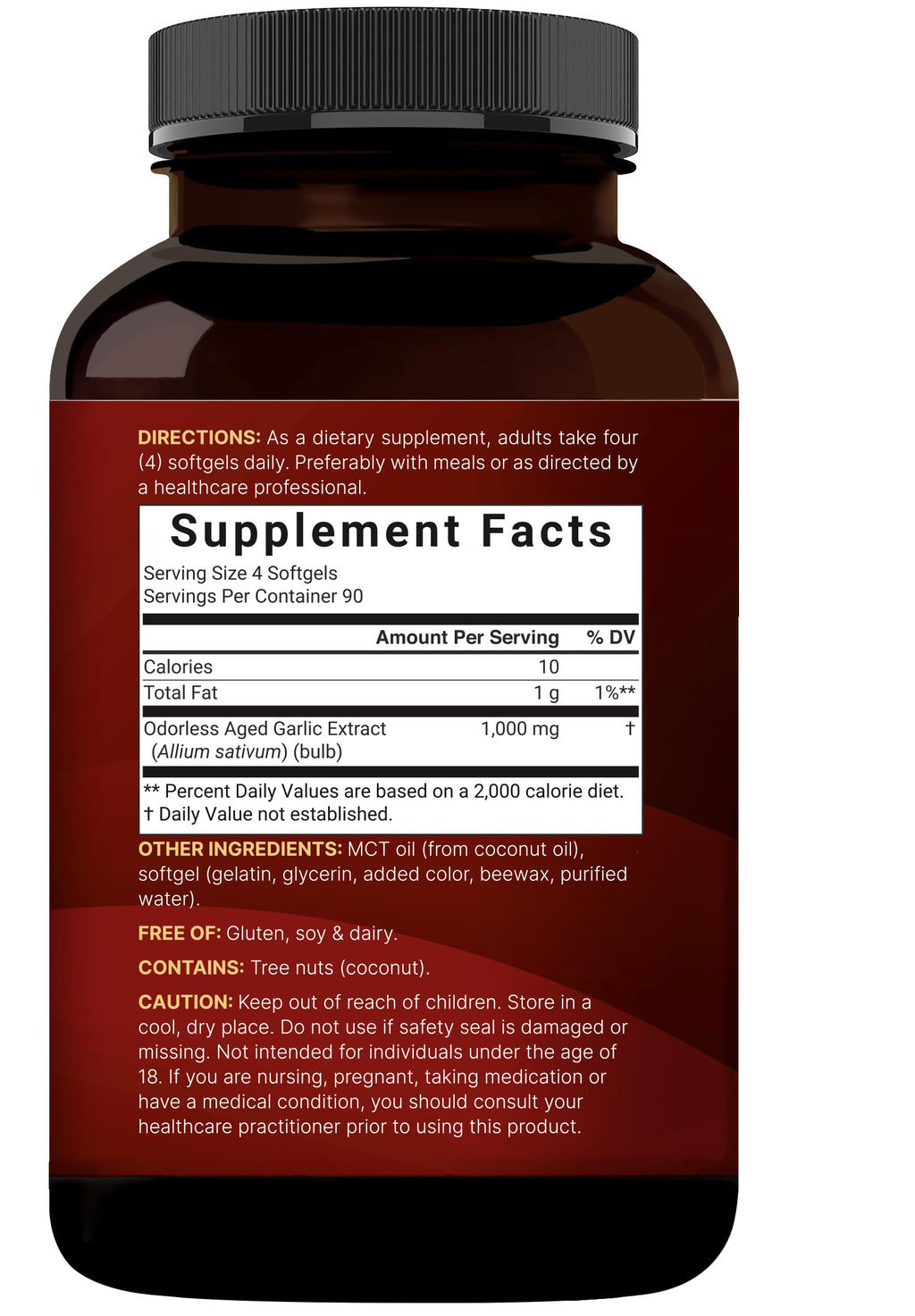 Aged Garlic Extract 1,000mg 360 Odorless Softgels N33019