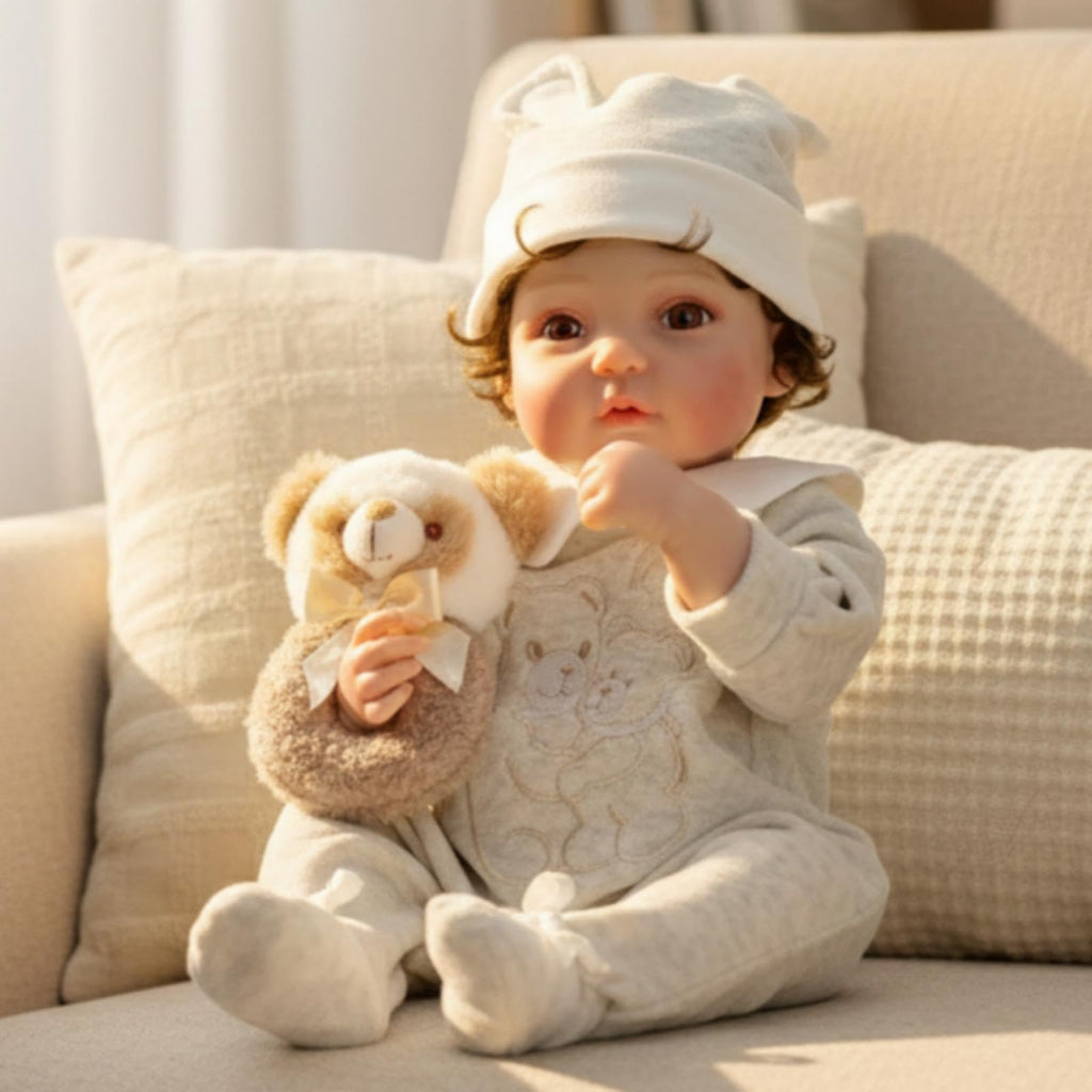 20-Inch Realistic Reborn Baby Doll with Hand-Rooted Hair Q757501