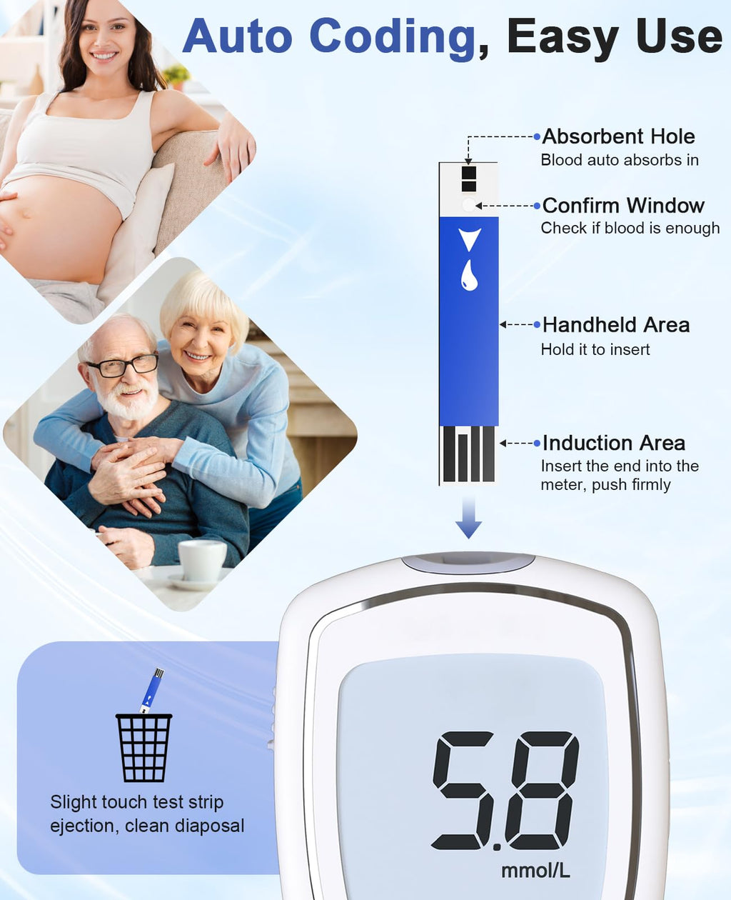 Blood Glucose Test Strips, 50 Count A345