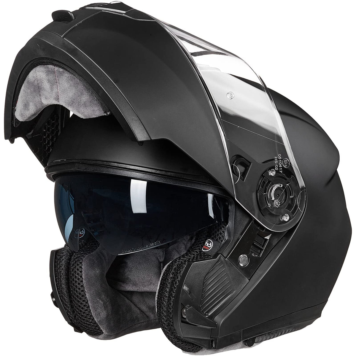 Matte Black Large Modular Full Face Motorcycle Helmet G819313