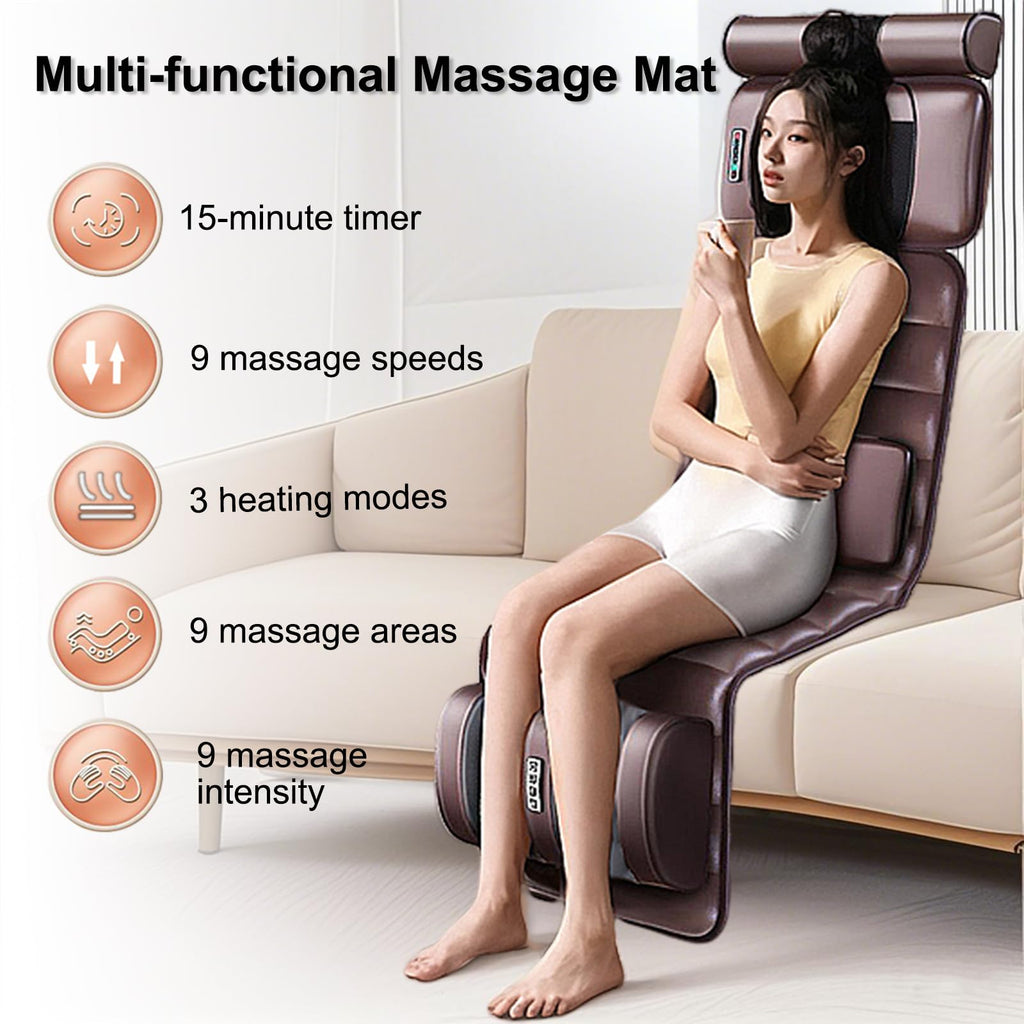 Vibration Massage Mat with Neck Headrest and Leg Foot Massagers Z745