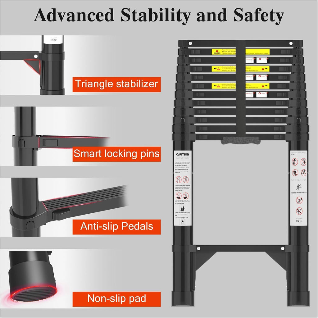 16.5 FT 330 Lbs Aluminum Telescoping Ladder G40427