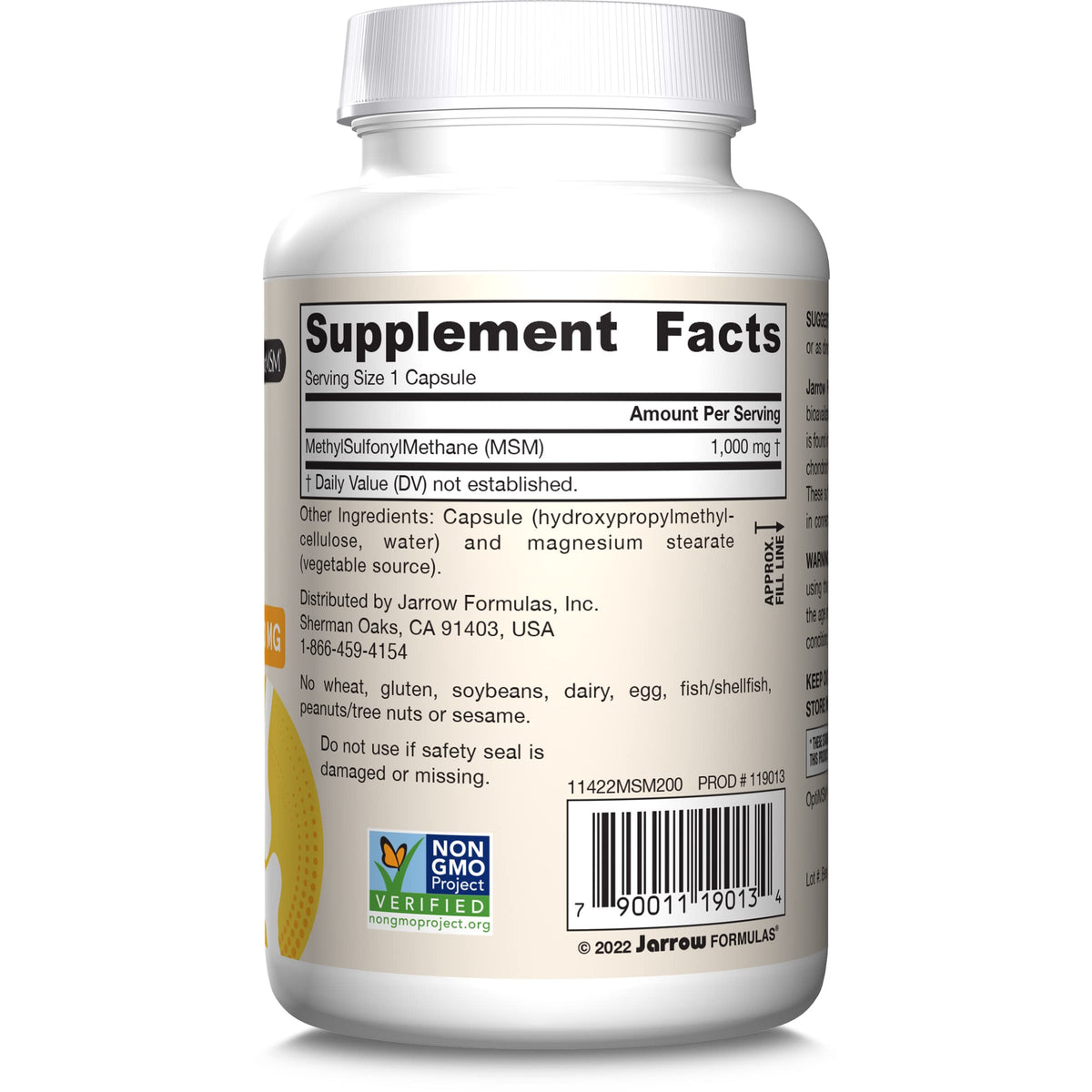 MSM Capsules 1,000 mg 200 Capsules P2852