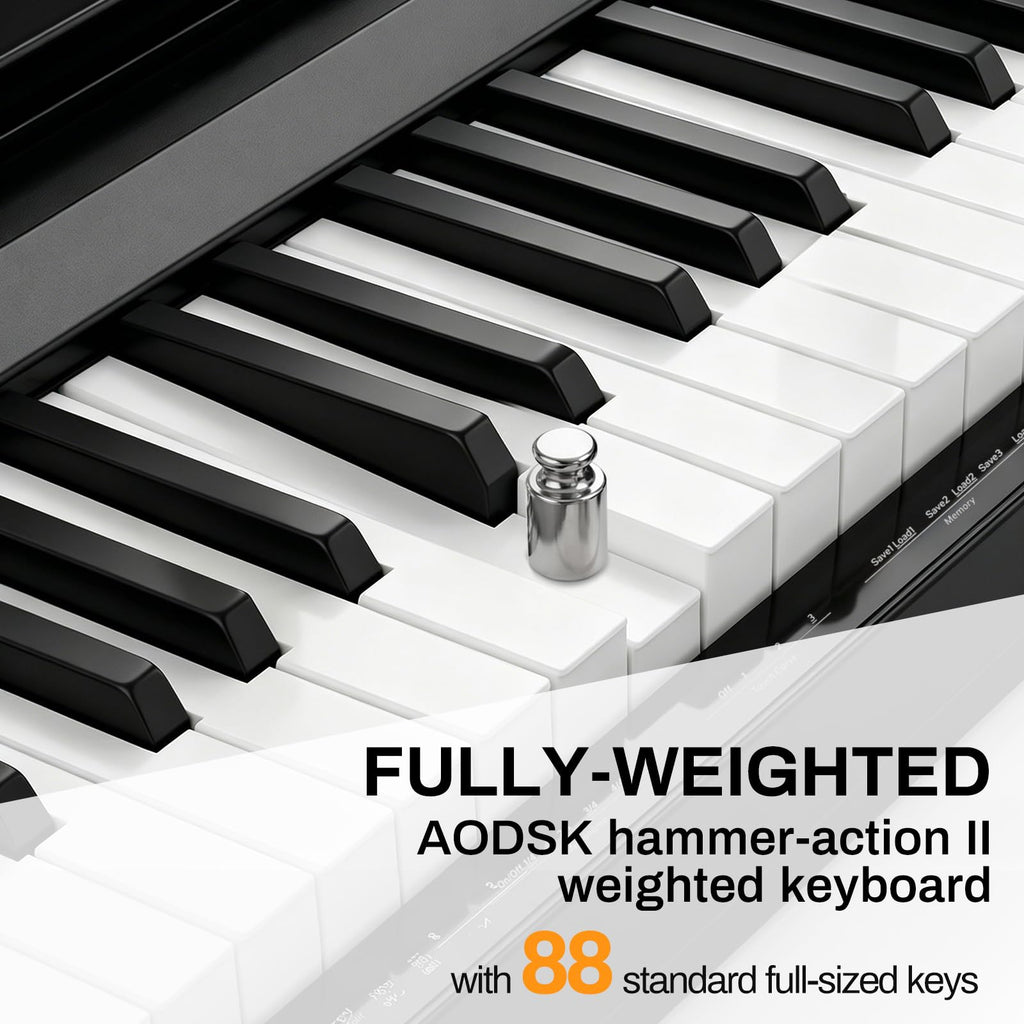 88 Keys Weighted Hammer Action Keyboard X945215
