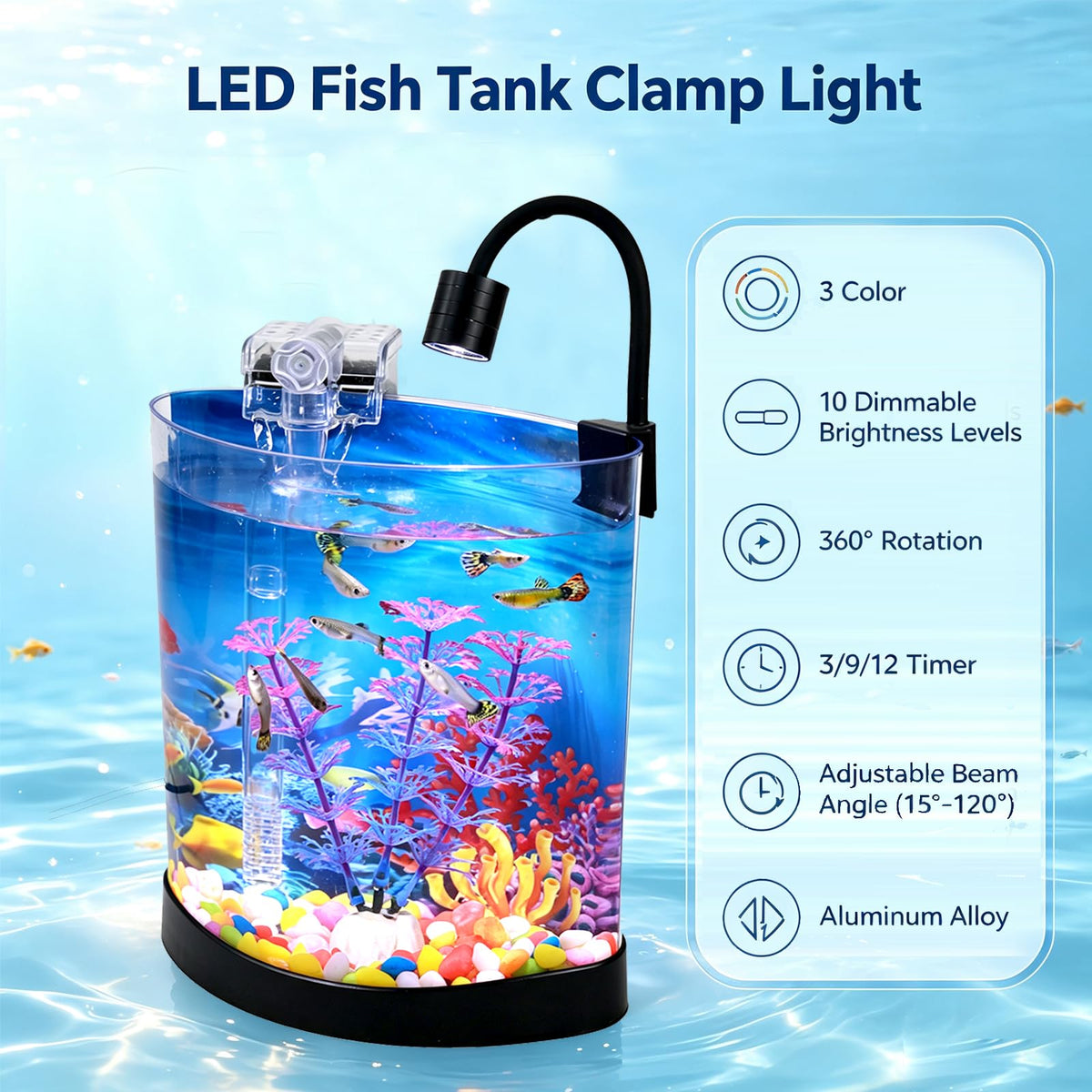 1 Gallon Half Moon Fish Tank R40641