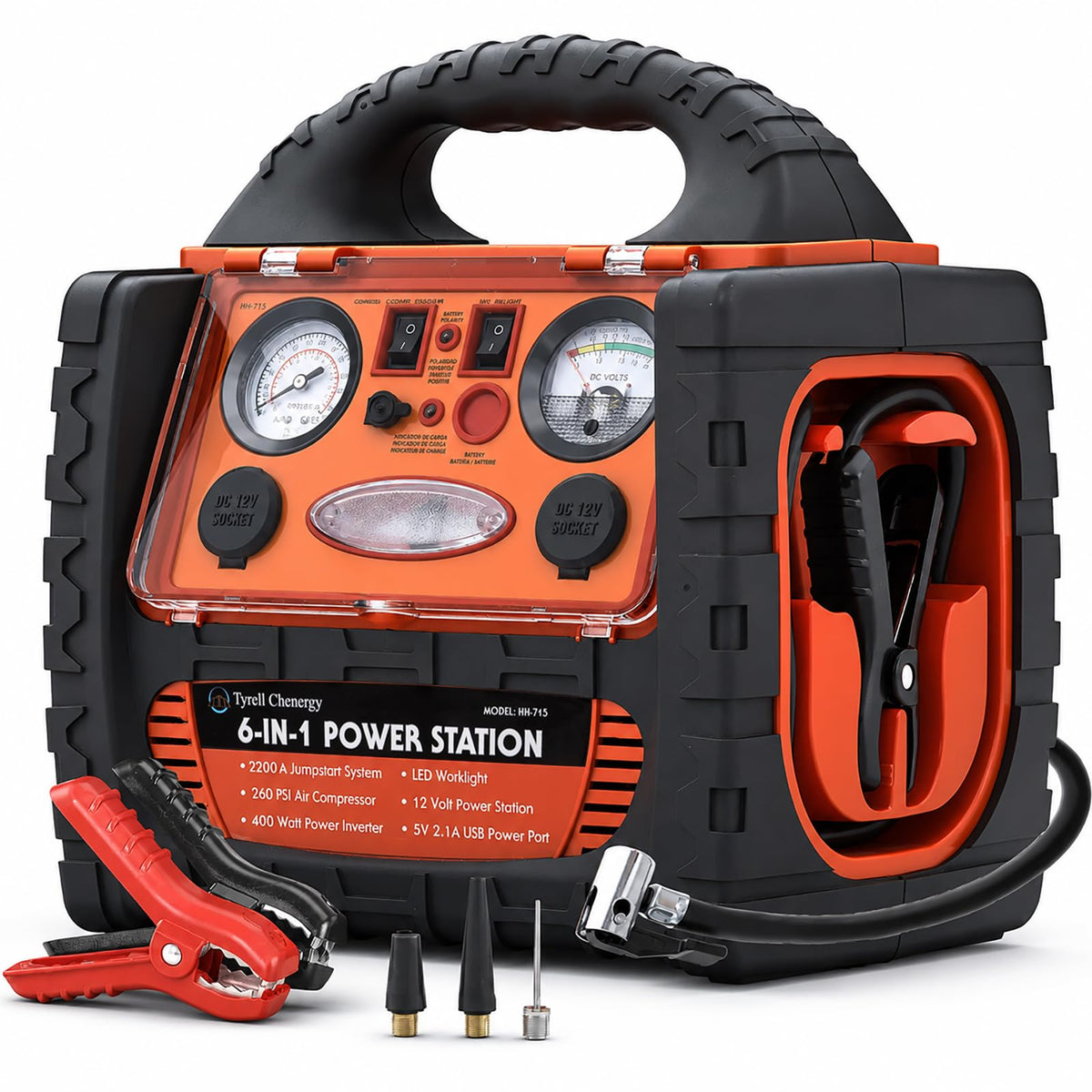 2200 Amp Car Jump Starter with Air Compressor E537