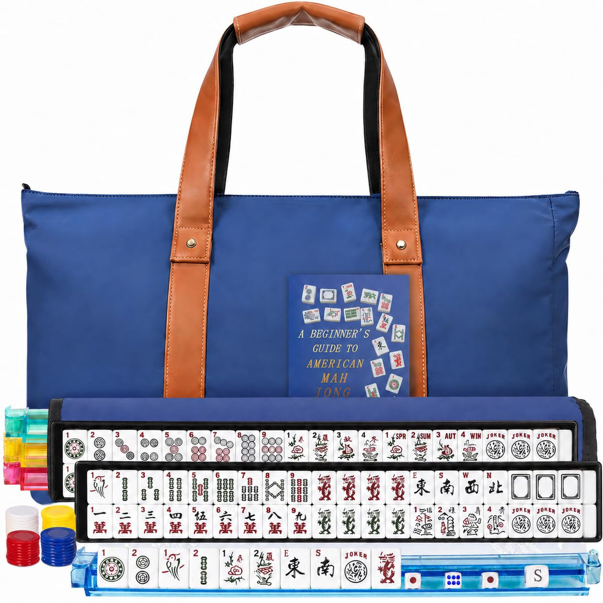 Mahjong Game Set with Racks, 166 Tiles & Bag N981247