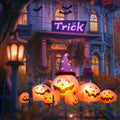8 FT Inflatable Pumpkins and Witch Hat with Built-in LED Lights S659140