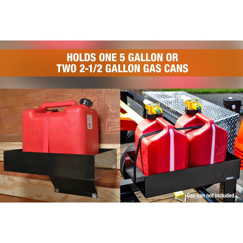 Carbon Steel Gas Container Rack with Nylon Strap, Black E6293