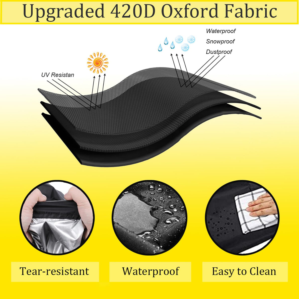 Waterproof 420D Oxford Patio Furniture Cover P845