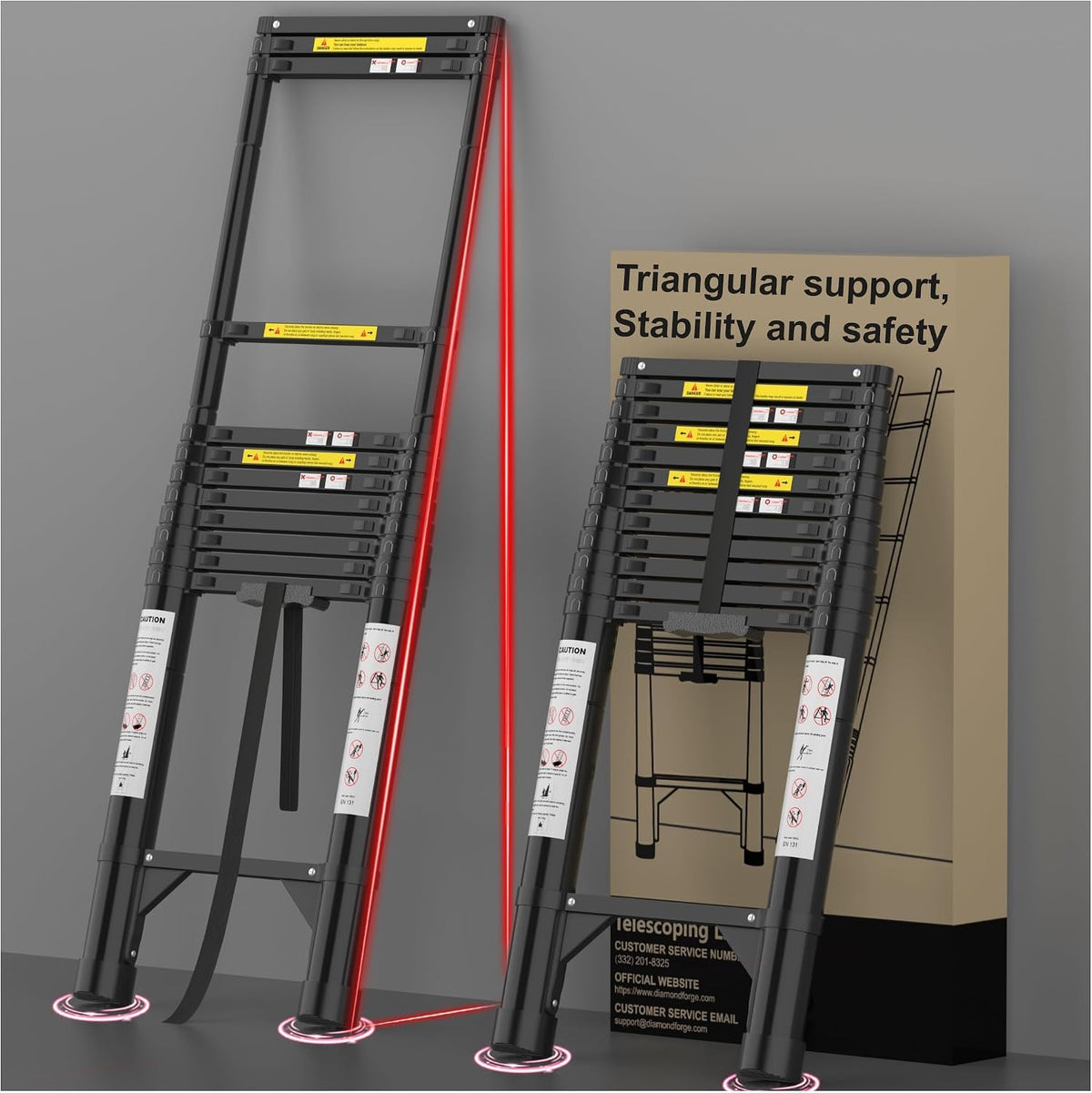 16.5 FT 330 Lbs Aluminum Telescoping Ladder G40427