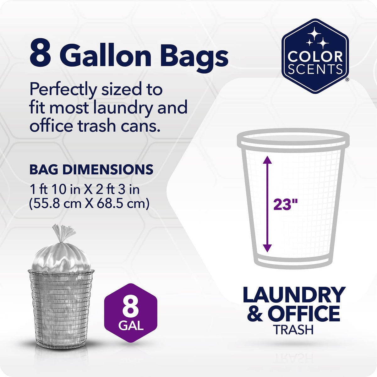 8 Gallon Twist Tie Trash Bags N34062