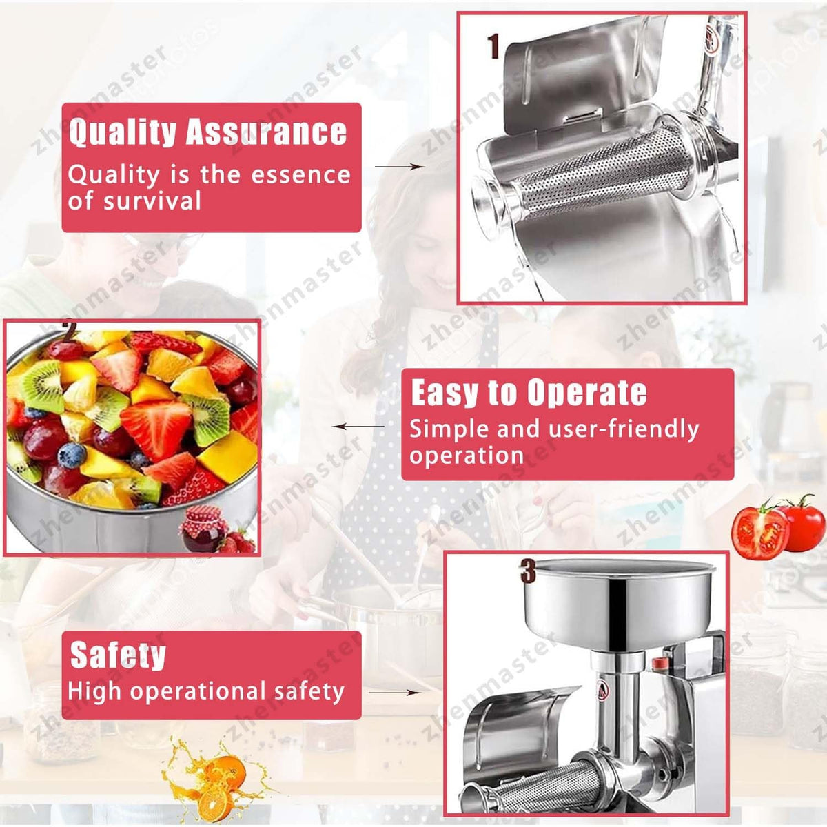 Electric Stainless Steel Tomato Strainer Z744