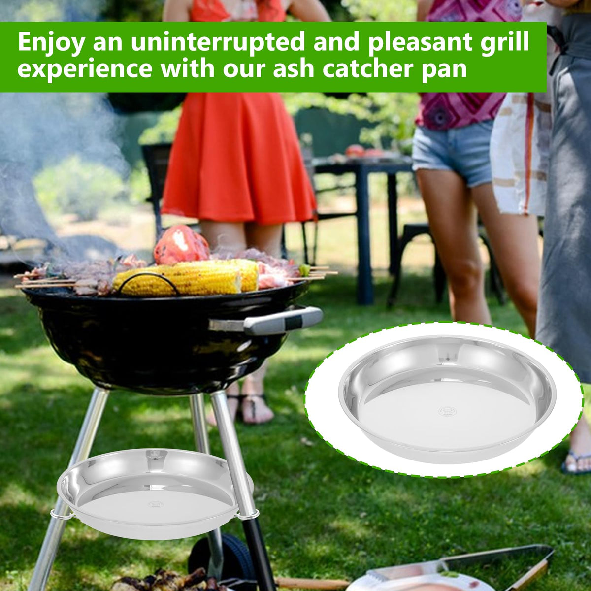 13.4" Diameter Ash Catcher Pan for Charcoal Grill S511