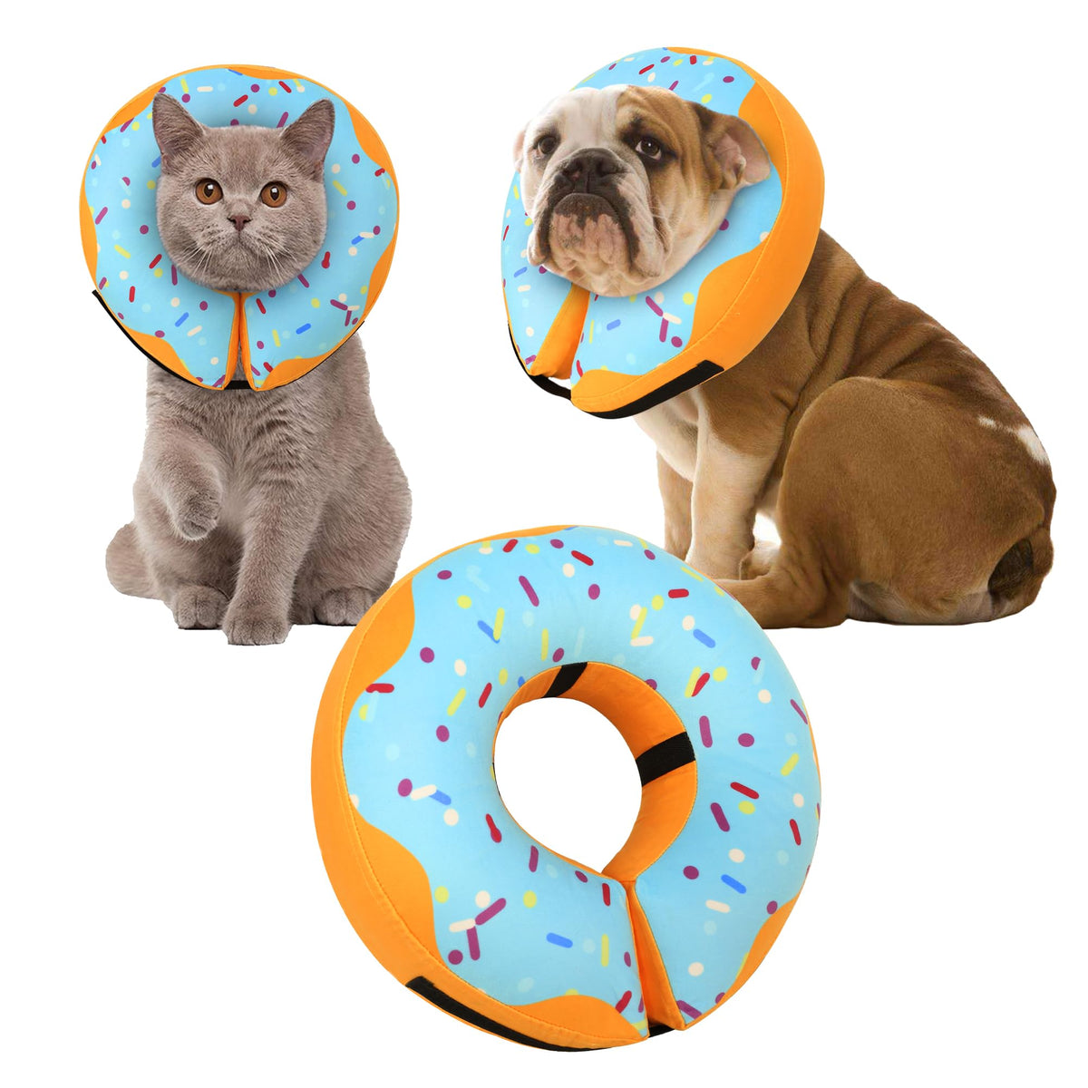 Inflatable Dog Cone Collar Alternative, Adjustable Soft Pet Neck Donut V55409