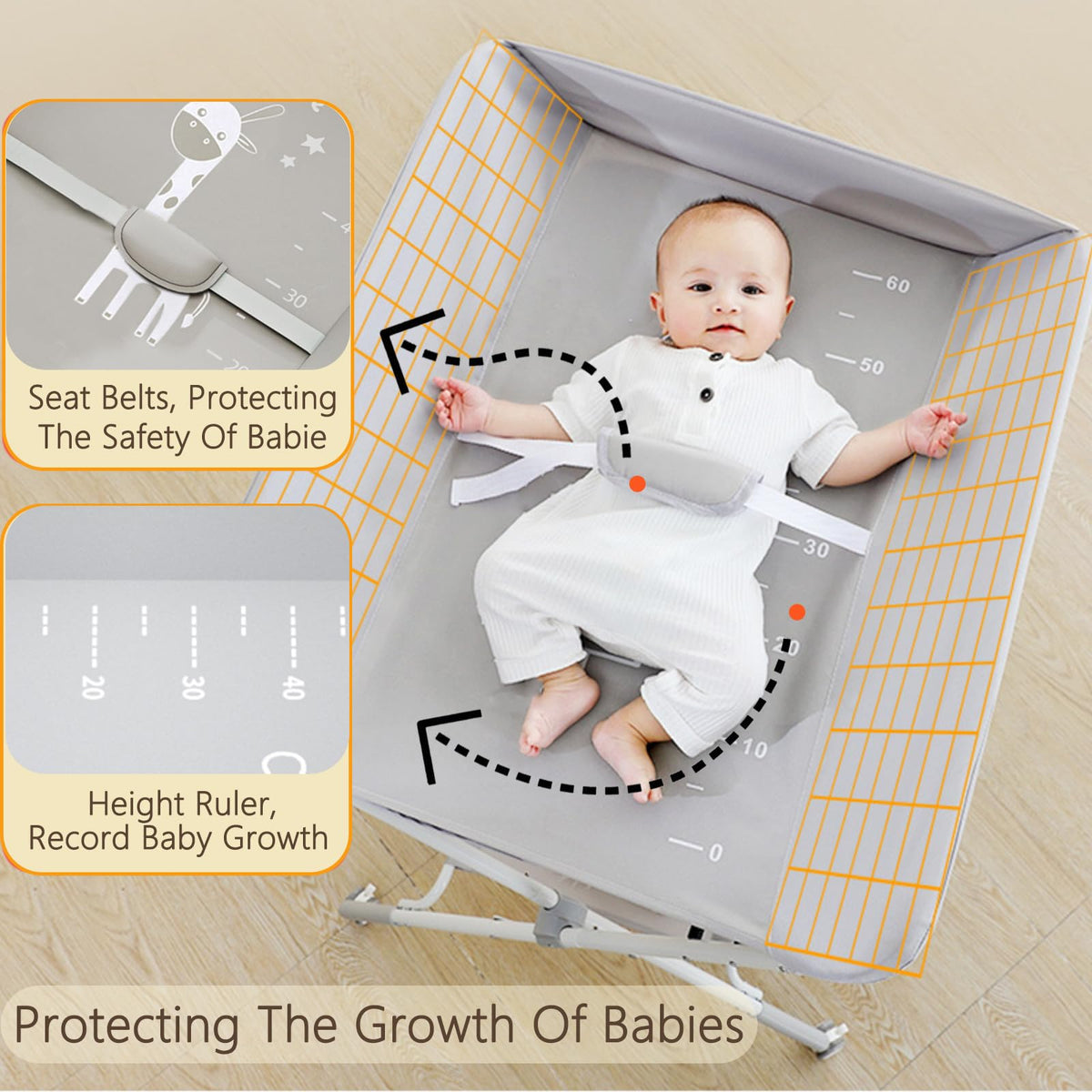 Portable Baby Changing Table with Wheels T484382