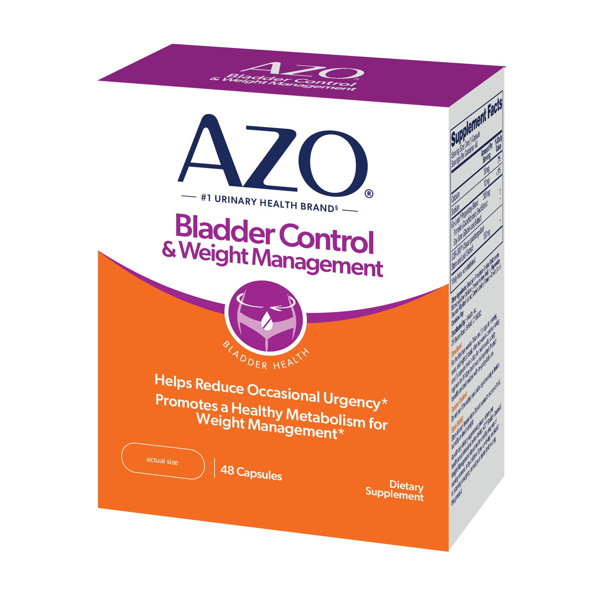 Bladder Control & Weight Management Supplement 48 Capsules E9256