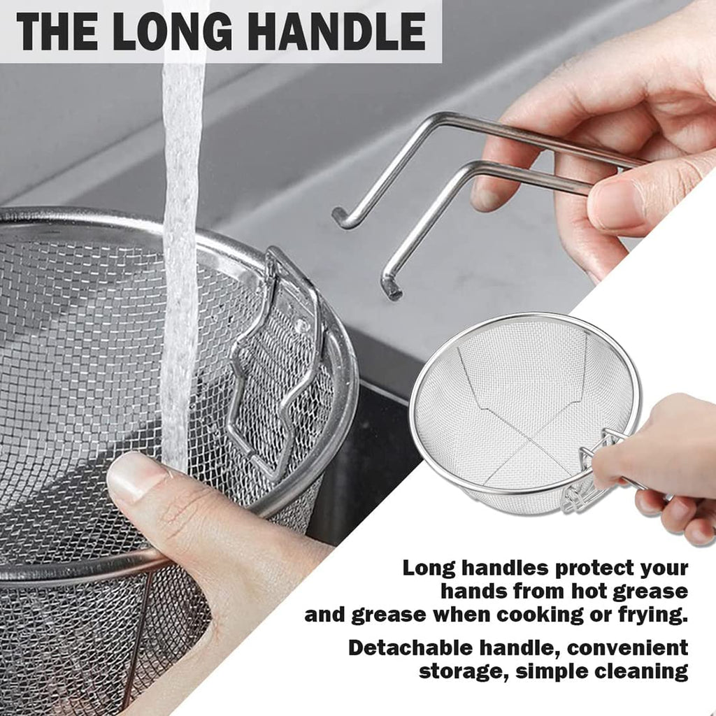 Stainless Steel Deep Fry Basket with Detachable Handle N6944