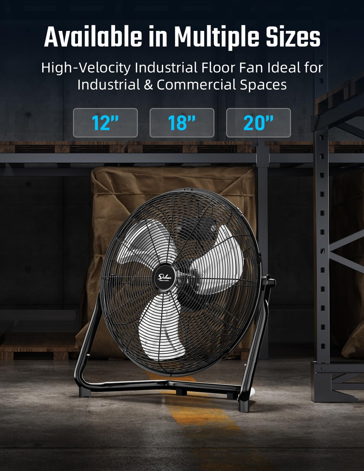 18 Inch 3 Speed Metal Floor Fan W5748