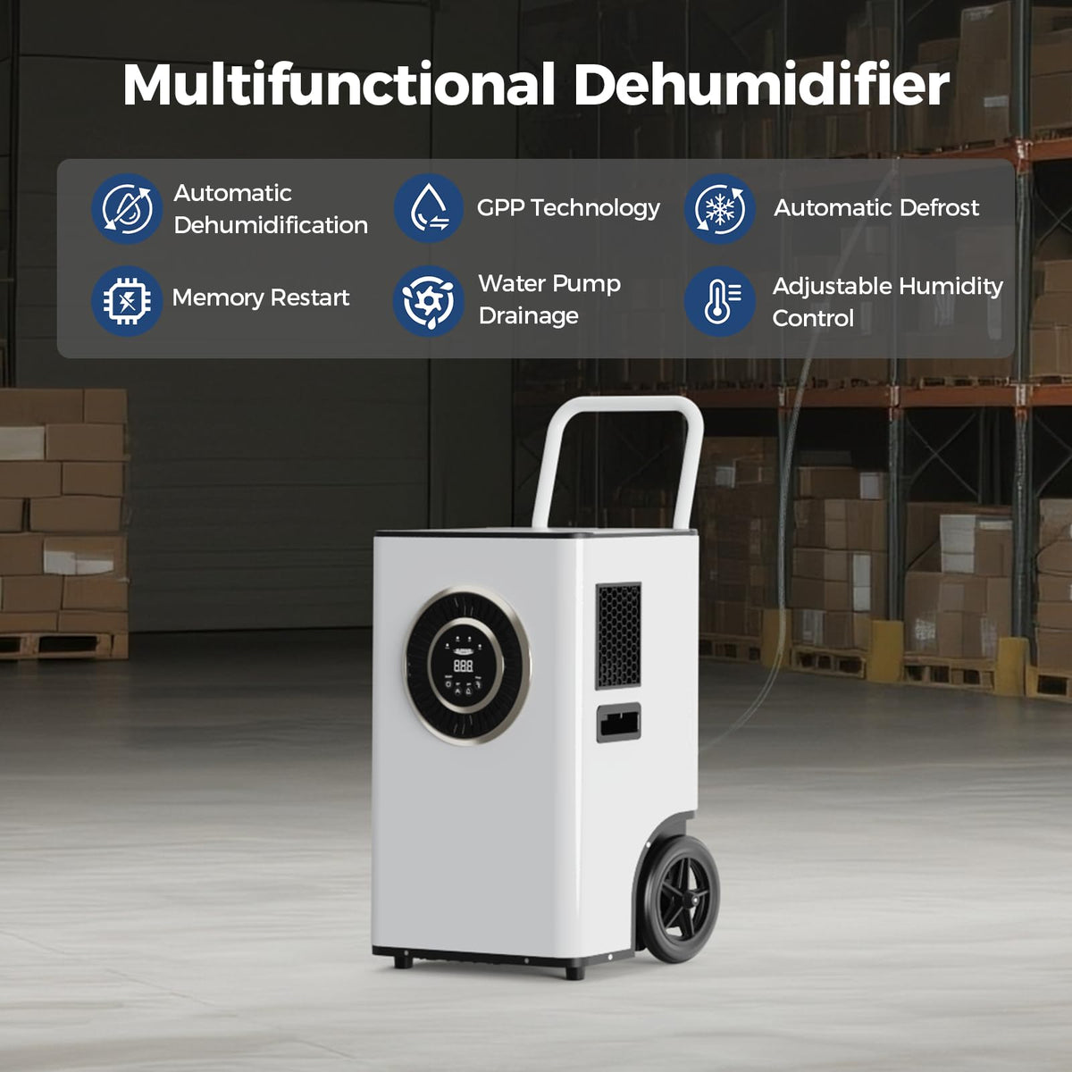 110 PPD Portable Commercial Dehumidifier with Pump B1873