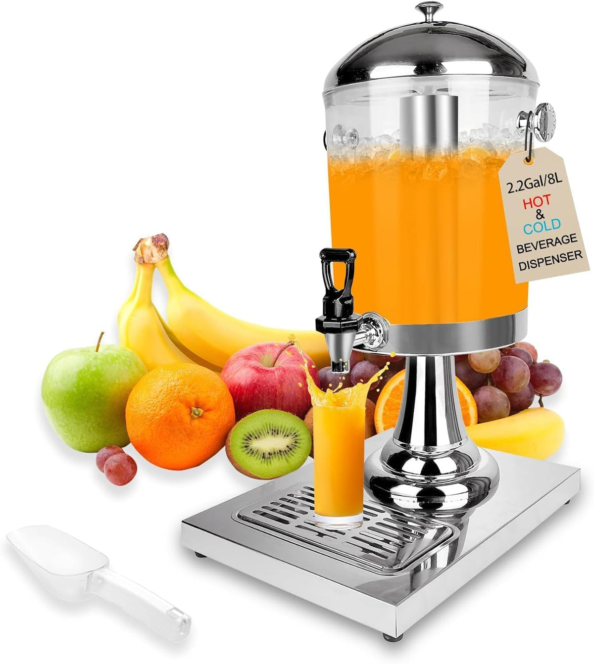 Stainless Steel Beverage Dispenser with Stand W6680