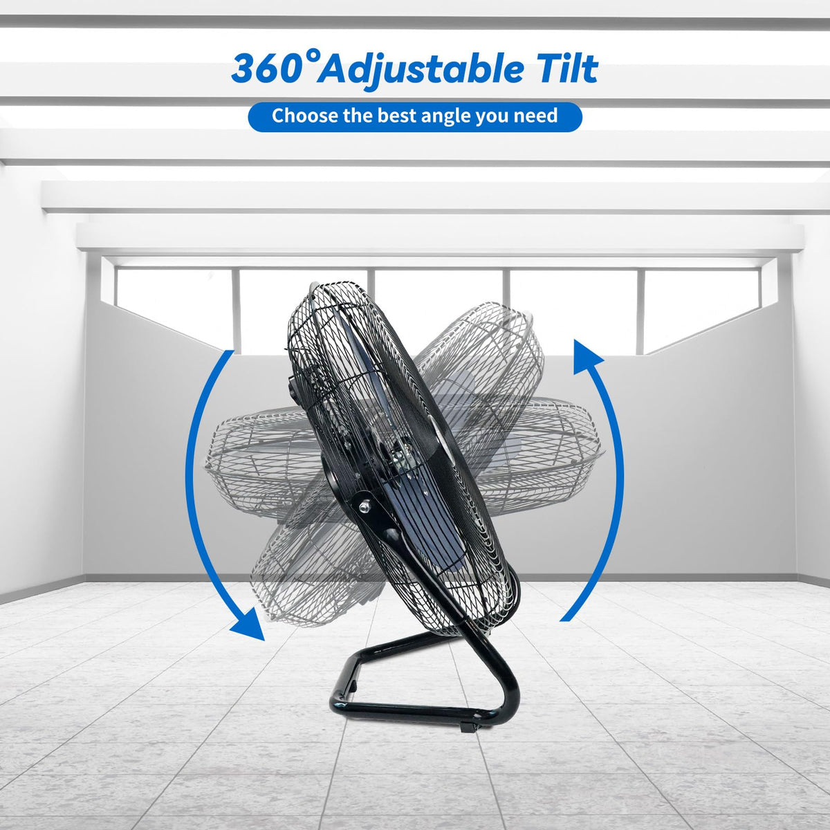 20 Inch High Velocity Floor Fan and 5000W Electric Garage Heater P5450
