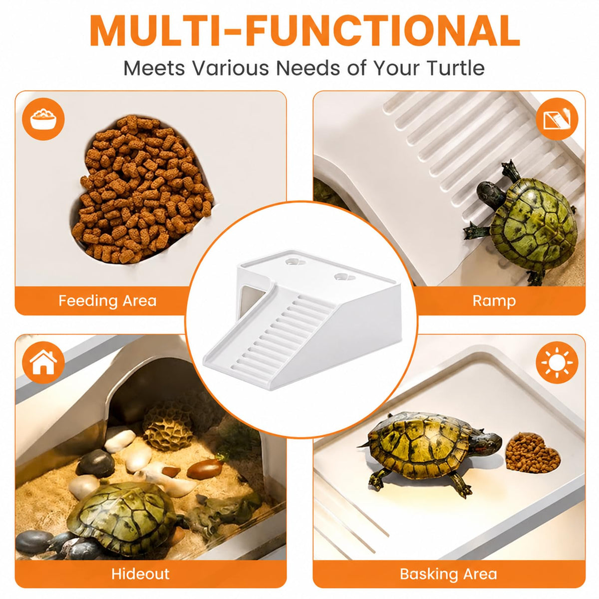 Acrylic Aquarium Starter Kit with UVB/UVA Lamp, Filter, Basking Platform & Lid Q2546
