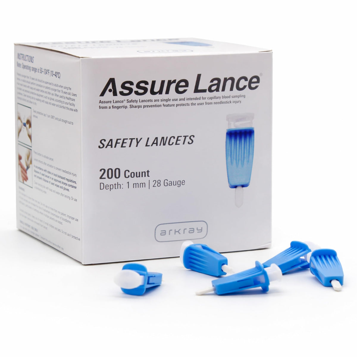 28G 1mm Safety Lancets, 200 Count G3938